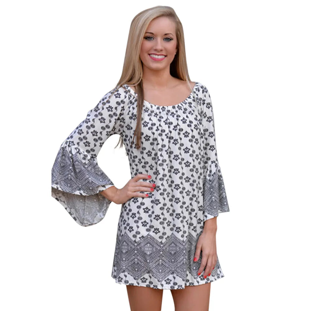"🌞👗 Get Your Sexy Summer Look with Free Shipping on Boho Mini Dresses! #SummerFashion"