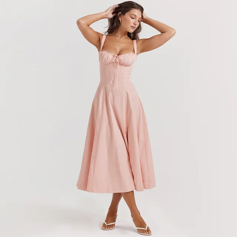 2023 Summer Floral Dress Midi Sexy Dress Prom Club Night Dresses Bodycon Women Party Dress Elegant