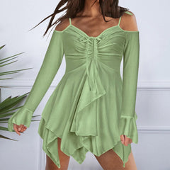 "Get ready for summer vibes with our 2024 Women's Flowy Mini Dress! ☀️👗 #NewArrival #SummerFashion #BeachReady"