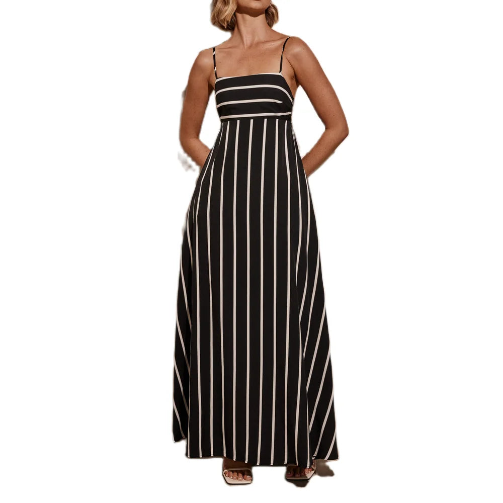 "Stay stylish this summer with our Adjustable Spaghetti Straps Party Dress for beach outings and streetwear! ☀️👗 #SummerFashion #PartyDress"