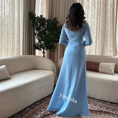 Jiayigong Sparkle Exquisite Evening Jersey Draped Prom A-Line High Collar Bespoke Occasion Gown Midi Dresses