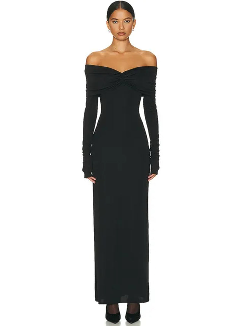 White Dresses for Women Classy off Shoulder V Neck Midi Length Elegant Bandage Dress Celebrity Evening Club Party Prom Gowns