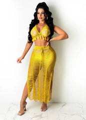 "✨ Sexy Two-Piece See Through Maxi Dress for the Summer Beach! 💃🏼🌴 #FashionGoals"