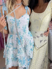"Summer vibes in this stylish BOHO sling dress! 🌺✨ #tassels #embroidery #ruffles"