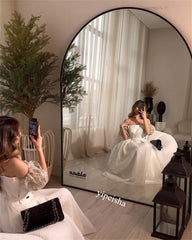 Jiayigong Sparkle Exquisite Evening Jersey Flower Draped Prom A-Line Off-The-Shoulder Bespoke Occasion Gown Midi Dresses
