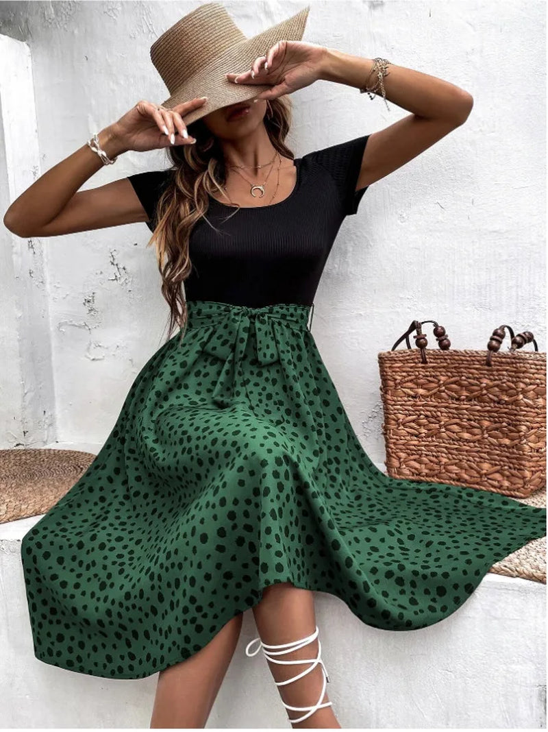 "✨ Boho Chic Mini Dress for Summer Parties and Beach Days! 💃🏼🌞 #BohemianStyle #Sundress"