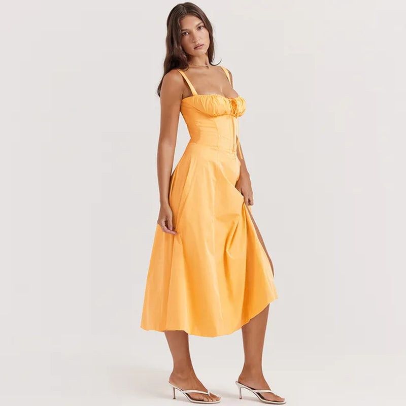 2023 Summer Floral Dress Midi Sexy Dress Prom Club Night Dresses Bodycon Women Party Dress Elegant