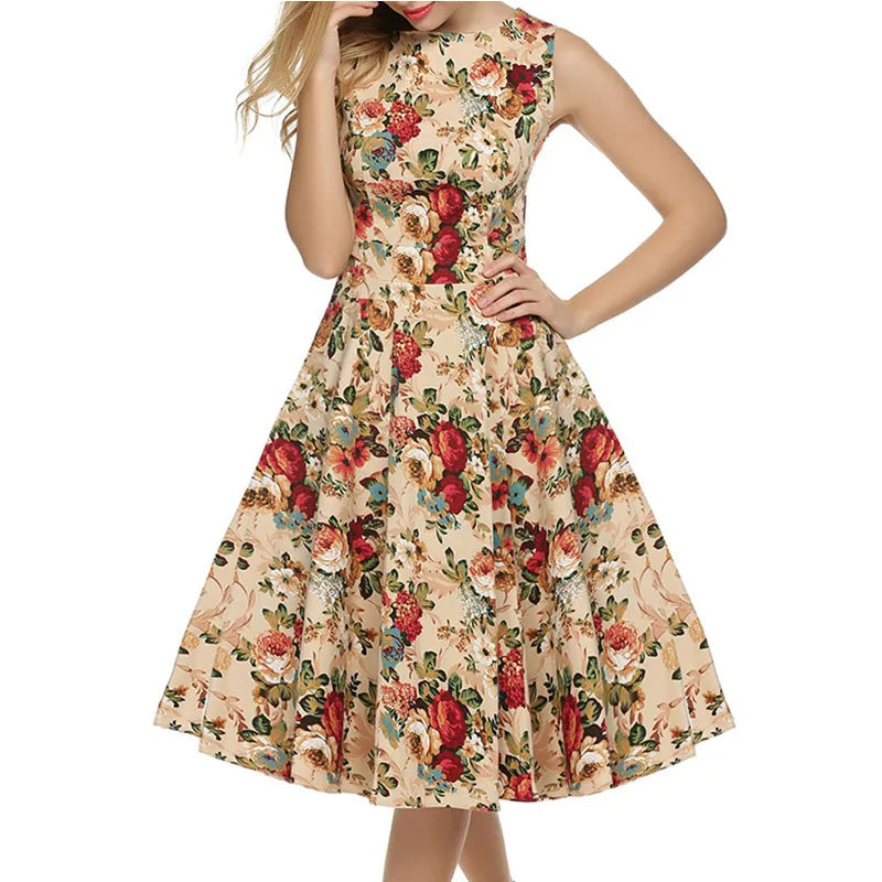 "🌟 Free Shipping! 🛍️ Embrace Retro Chic with Our New Design A-Line Party Dress for Women! #VintageFashion #AlineDress"