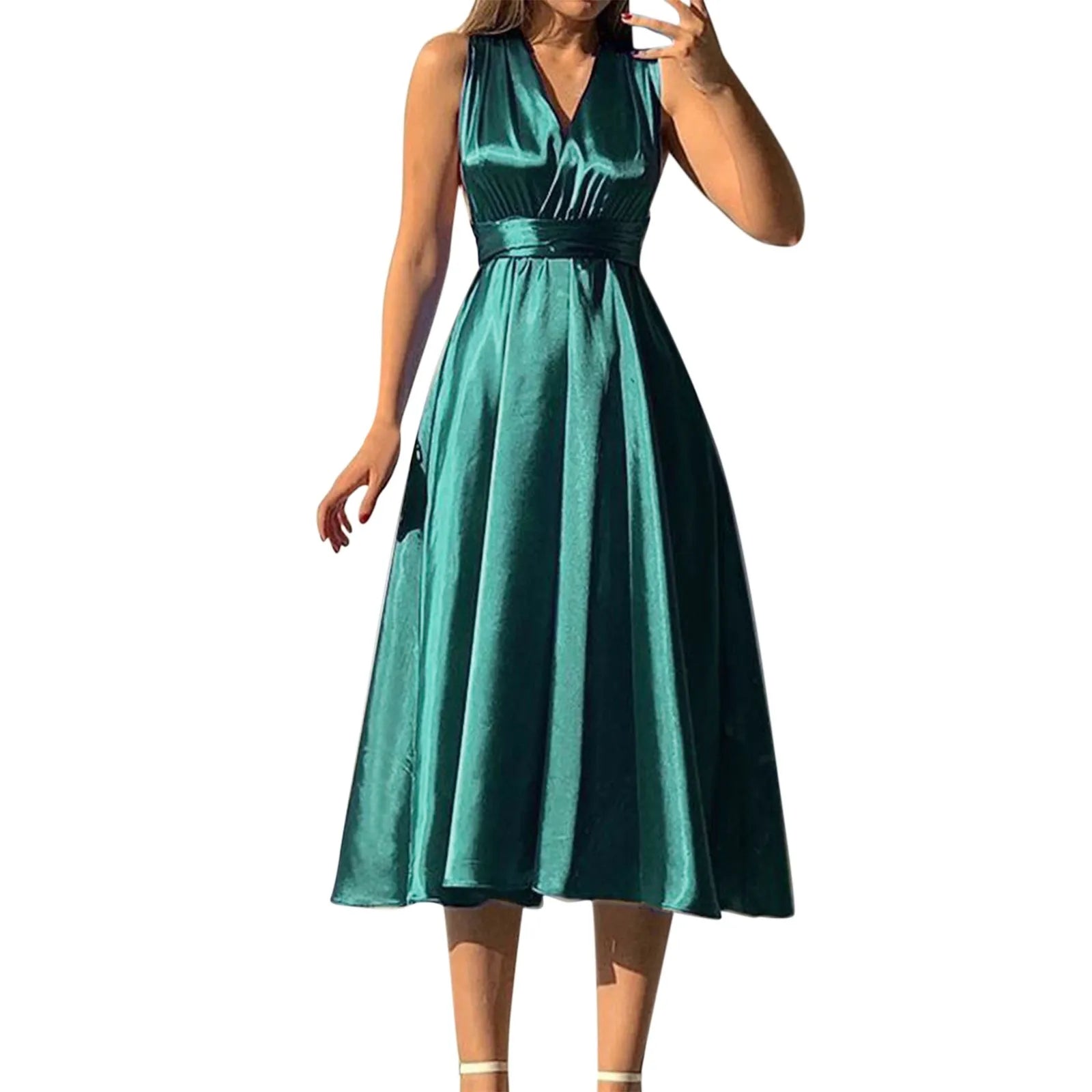 Elegant Backless V-Neck Maxi Evening Party Dress - Perfect for Prom! 💃✨ #FormalDresses #PromGowns