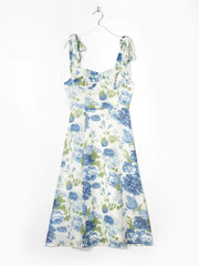 "Get ready for the beach in style with this Retro French Style Midi Dress! 🌺 #BeachVibes #SummerFashion"